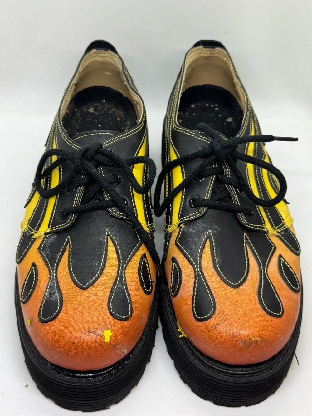 Sha Sha IS0008 G-Spot Tribal Flame Platform Shoes Hidden Stash Spot. Size 10.5 - Picture 3 of 7